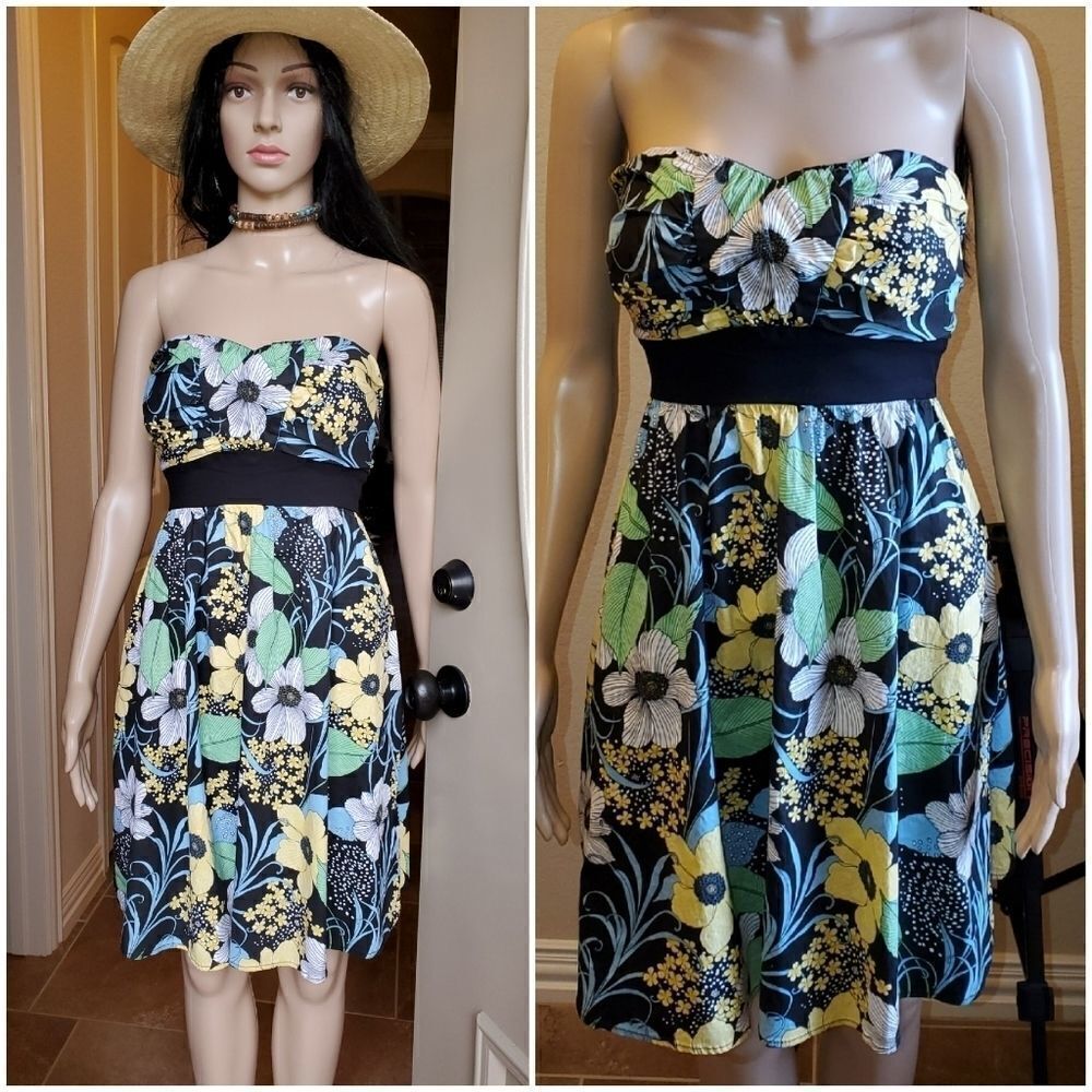 Ruby Rox strapless floral dress